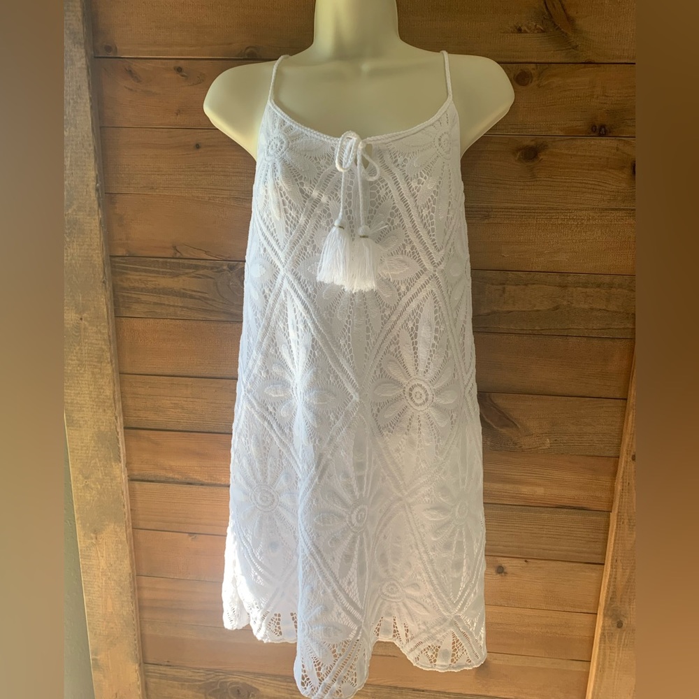 Lilly Pulitzer Dusk Dress Resort White Delray Diamond Lace Size XSmall